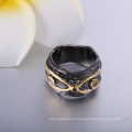 Anillo de compromiso barato del precio del diseño del anillo de oro simple de alta calidad para el partido